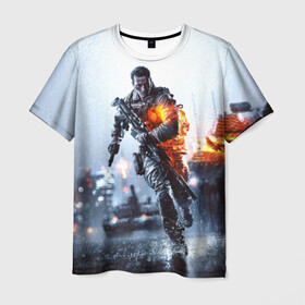 Мужская футболка 3D с принтом Battlefield Multiplayer , 100% полиэфир | прямой крой, круглый вырез горловины, длина до линии бедер | battlefield | армия | бой | война | игра | солдат