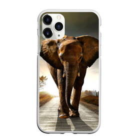 Чехол для iPhone 11 Pro матовый с принтом Дикий слон , Силикон |  | слон