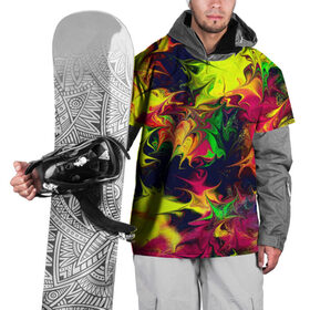 Накидка на куртку 3D с принтом Кислота , 100% полиэстер |  | Тематика изображения на принте: абстракции | кислота | краска | яркие
