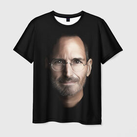 Мужская футболка 3D с принтом Стив Джобс , 100% полиэфир | прямой крой, круглый вырез горловины, длина до линии бедер | apple | ipad | iphone | jobs | steve | джобс | стив
