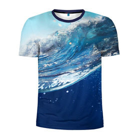Мужская футболка 3D спортивная с принтом Стихия воды , 100% полиэстер с улучшенными характеристиками | приталенный силуэт, круглая горловина, широкие плечи, сужается к линии бедра | вода | волна | жидкость | море | океан | стихия
