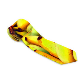 Галстук 3D с принтом Банана , 100% полиэстер | Длина 148 см; Плотность 150-180 г/м2 | бананы | еда | желтые | популярные | прикольные | фрукты