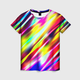 Женская футболка 3D с принтом Blink , 100% полиэфир ( синтетическое хлопкоподобное полотно) | прямой крой, круглый вырез горловины, длина до линии бедер | разноцветный | яркий