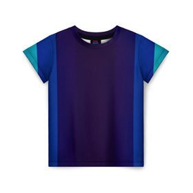 Детская футболка 3D с принтом Blue , 100% гипоаллергенный полиэфир | прямой крой, круглый вырез горловины, длина до линии бедер, чуть спущенное плечо, ткань немного тянется | полосы | разноцветный | яркий