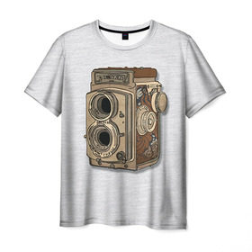 Мужская футболка 3D с принтом Фотоаппарат , 100% полиэфир | прямой крой, круглый вырез горловины, длина до линии бедер | camera | зеркалка | камера | фотик | фото | фотоаппарат | фотографировать
