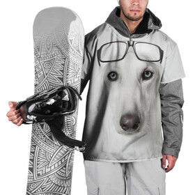 Накидка на куртку 3D с принтом Собака в очках , 100% полиэстер |  | Тематика изображения на принте: афганская | белая | борзая | в очках | животное | очки | прикол | собака