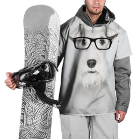 Накидка на куртку 3D с принтом Собака в очках , 100% полиэстер |  | Тематика изображения на принте: белый | домашнее | животное | очки | пес | прикол | собака в очках | умный | ученый | эрдельтерьер