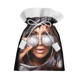 Подарочный 3D мешок с принтом Дженнифер Лопес , 100% полиэстер | Размер: 29*39 см | Тематика изображения на принте: jennifer lynn lopez | американская актриса | бизнес вумен | в счках | дженнифер линн лопес | модельер | очки | певица | продюсер | танцовщица