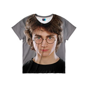 Детская футболка 3D с принтом Дэниэл Рэдклифф , 100% гипоаллергенный полиэфир | прямой крой, круглый вырез горловины, длина до линии бедер, чуть спущенное плечо, ткань немного тянется | daniel radcliffe | актёр | британский | в очках | дэниэл рэдклифф | кино | очки | театр