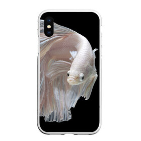 Чехол для iPhone XS Max матовый с принтом Бойцовая рыбка , Силикон | Область печати: задняя сторона чехла, без боковых панелей | аквариумная | бойцовая | красивый | плавники | рыба | рыбка | хвост | япаонская