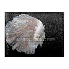 Обложка для студенческого билета с принтом Бойцовая рыбка , натуральная кожа | Размер: 11*8 см; Печать на всей внешней стороне | Тематика изображения на принте: аквариумная | бойцовая | красивый | плавники | рыба | рыбка | хвост | япаонская