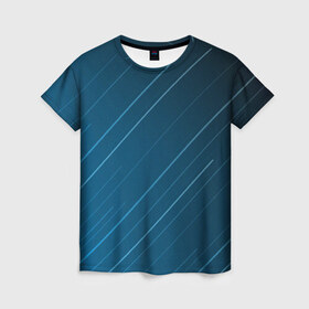 Женская футболка 3D с принтом Lines , 100% полиэфир ( синтетическое хлопкоподобное полотно) | прямой крой, круглый вырез горловины, длина до линии бедер | линии | полосы | прикольные | текстуры | цветные | яркие