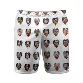 Мужские шорты 3D спортивные с принтом Любимые футболисты ,  |  | великие | звёзды | знаменитости | игроки | легендарные | лучшие | самые крутые | футбол | футболисты | элита