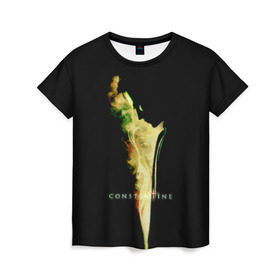 Женская футболка 3D с принтом Constantine , 100% полиэфир ( синтетическое хлопкоподобное полотно) | прямой крой, круглый вырез горловины, длина до линии бедер | constantine | dc | джон константин