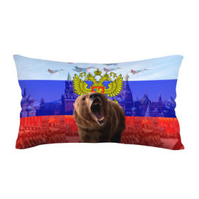 Подушка 3D антистресс с принтом Русский медведь и герб , наволочка — 100% полиэстер, наполнитель — вспененный полистирол | состоит из подушки и наволочки на молнии | герб | медведь | россия | русский | русский медведь