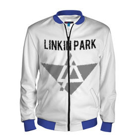 Мужской бомбер 3D с принтом Linkin Park , 100% полиэстер | застегивается на молнию, по бокам два кармана без застежек, по низу бомбера и на воротнике - эластичная резинка | Тематика изображения на принте: линкин парк