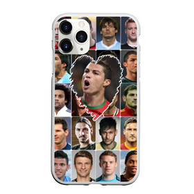 Чехол для iPhone 11 Pro Max матовый с принтом Криштиану Роналду - лучший , Силикон |  | cristiano ronaldo | португалия | реал мадрид | сердце