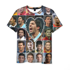 Мужская футболка 3D с принтом Луис Суарес - лучший , 100% полиэфир | прямой крой, круглый вырез горловины, длина до линии бедер | luis suarez | аргентина | барса | барселона | луис суарес | лучшие футболисты | любимый игрок | мой любимец | самый крутой | сердце | футбол | я люблю