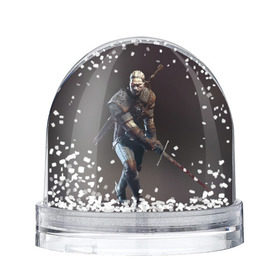 Снежный шар с принтом Witcher 3 , Пластик | Изображение внутри шара печатается на глянцевой фотобумаге с двух сторон | gerald | wild hunt | witcher | ведьмак | геральд | дикая охота