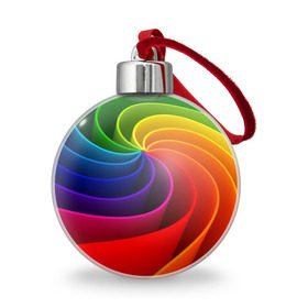 Ёлочный шар с принтом Радуга цвета , Пластик | Диаметр: 77 мм | Тематика изображения на принте: гамма | зеленый | красный | радуга | синий | цвет
