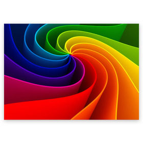 Поздравительная открытка с принтом Радуга цвета , 100% бумага | плотность бумаги 280 г/м2, матовая, на обратной стороне линовка и место для марки
 | гамма | зеленый | красный | радуга | синий | цвет