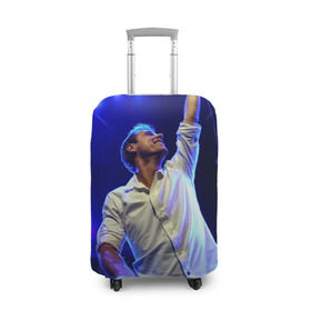 Чехол для чемодана 3D с принтом Armin Van Buuren , 86% полиэфир, 14% спандекс | двустороннее нанесение принта, прорези для ручек и колес | armin van buuren | avb | dj | армин ван бюрен