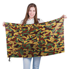 Флаг 3D с принтом Полевая униформа , 100% полиэстер | плотность ткани — 95 г/м2, размер — 67 х 109 см. Принт наносится с одной стороны | camo | армия | камо | камуфляж