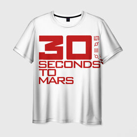 Мужская футболка 3D с принтом 30 Seconds To Mars , 100% полиэфир | прямой крой, круглый вырез горловины, длина до линии бедер | 