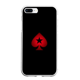 Чехол для iPhone 7Plus/8 Plus матовый с принтом PokerStars , Силикон | Область печати: задняя сторона чехла, без боковых панелей | Тематика изображения на принте: poker | pokerstars | sport