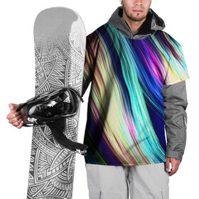 Накидка на куртку 3D с принтом Волокна , 100% полиэстер |  | линии | полосы | прикольные | текстуры | цветные | яркие