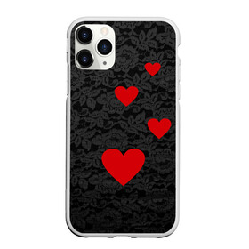 Чехол для iPhone 11 Pro матовый с принтом Кружево и сердца , Силикон |  | Тематика изображения на принте: dg | dolce | gabbana | габбана | дольче | любовь | сердечко