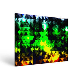 Холст прямоугольный с принтом Сrystal , 100% ПВХ |  | Тематика изображения на принте: green | абстракции | гранж | мозаика | стекло | текстуры