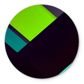 Коврик круглый с принтом Метрика , резина и полиэстер | круглая форма, изображение наносится на всю лицевую часть | green | линии | плетение | полосы | прикольные | текстуры