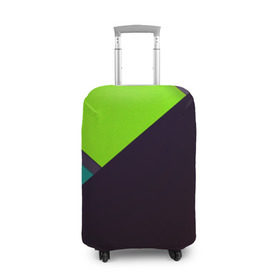 Чехол для чемодана 3D с принтом Метрика , 86% полиэфир, 14% спандекс | двустороннее нанесение принта, прорези для ручек и колес | Тематика изображения на принте: green | линии | плетение | полосы | прикольные | текстуры