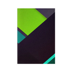 Обложка для паспорта матовая кожа с принтом Метрика , натуральная матовая кожа | размер 19,3 х 13,7 см; прозрачные пластиковые крепления | Тематика изображения на принте: green | линии | плетение | полосы | прикольные | текстуры