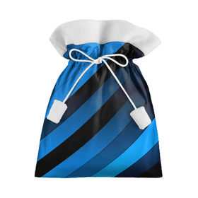 Подарочный 3D мешок с принтом Полосы , 100% полиэстер | Размер: 29*39 см | blue | линии | плетение | полосы | прикольные | текстуры