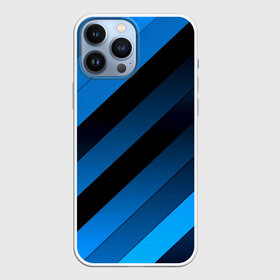 Чехол для iPhone 13 Pro Max с принтом Полосы ,  |  | Тематика изображения на принте: blue | линии | плетение | полосы | прикольные | текстуры