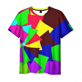 Мужская футболка 3D с принтом Moment , 100% полиэфир | прямой крой, круглый вырез горловины, длина до линии бедер | краски | пятна | цветные