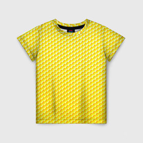 Детская футболка 3D с принтом Соты , 100% гипоаллергенный полиэфир | прямой крой, круглый вырез горловины, длина до линии бедер, чуть спущенное плечо, ткань немного тянется | Тематика изображения на принте: yellow | вкусные | еда | желтый | прикольные | пчелы | соты