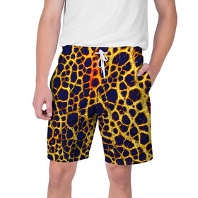 Мужские шорты 3D с принтом Леопард ,  полиэстер 100% | прямой крой, два кармана без застежек по бокам. Мягкая трикотажная резинка на поясе, внутри которой широкие завязки. Длина чуть выше колен | кожа | леопард | текстуры