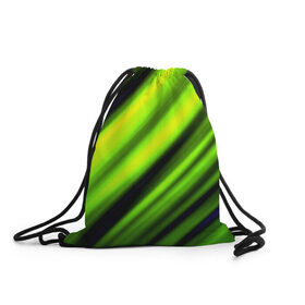 Рюкзак-мешок 3D с принтом Green fon , 100% полиэстер | плотность ткани — 200 г/м2, размер — 35 х 45 см; лямки — толстые шнурки, застежка на шнуровке, без карманов и подкладки | Тематика изображения на принте: линии | новые | полосы | популярные | прикольные | текстуры