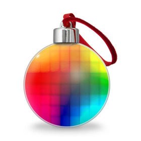 Ёлочный шар с принтом Кубики , Пластик | Диаметр: 77 мм | градиент | разноцветный | цвета | яркий