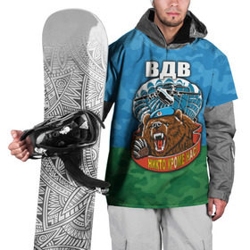 Накидка на куртку 3D с принтом ВДВ медведь , 100% полиэстер |  | армия | вдв | день вдв | десант | никто кроме нас | россия