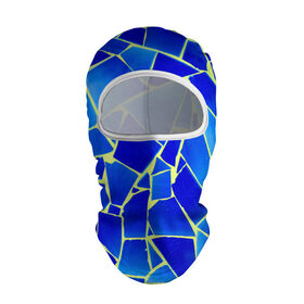 Балаклава 3D с принтом Мозаика , 100% полиэстер, ткань с особыми свойствами — Activecool | плотность 150–180 г/м2; хорошо тянется, но при этом сохраняет форму. Закрывает шею, вокруг отверстия для глаз кайма. Единый размер | Тематика изображения на принте: осколки | синий | стекло