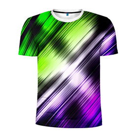 Мужская футболка 3D спортивная с принтом Потертости , 100% полиэстер с улучшенными характеристиками | приталенный силуэт, круглая горловина, широкие плечи, сужается к линии бедра | Тематика изображения на принте: арт | гранж | краска | полосы | прикольные | радуга | цветные