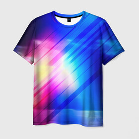 Мужская футболка 3D с принтом Chemical , 100% полиэфир | прямой крой, круглый вырез горловины, длина до линии бедер | new | арт | гранж | краска | полосы | прикольные | цветные
