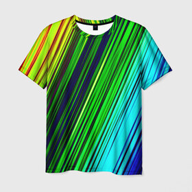 Мужская футболка 3D с принтом Exchange , 100% полиэфир | прямой крой, круглый вырез горловины, длина до линии бедер | exchange | арт | гранж | краска | полосы | радуга | цветные