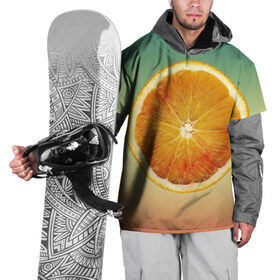 Накидка на куртку 3D с принтом Апельсиновый рай , 100% полиэстер |  | апельсин | градиент | жёлтый | зелёный | оранжевый