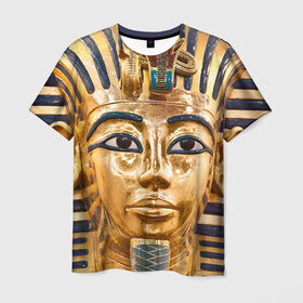Мужская футболка 3D с принтом Фараон , 100% полиэфир | прямой крой, круглый вырез горловины, длина до линии бедер | египет | фараон