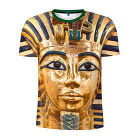 Мужская футболка 3D спортивная с принтом Фараон , 100% полиэстер с улучшенными характеристиками | приталенный силуэт, круглая горловина, широкие плечи, сужается к линии бедра | египет | фараон